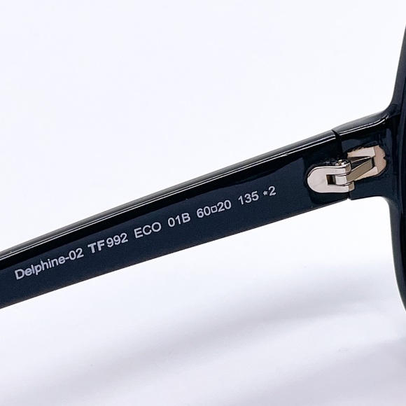 NEW TOM FORD DELPHINE-02 TF992 01B WOMEN SQUARE FRAME EYEWEAR TOM FORD FT0992/S main image 5